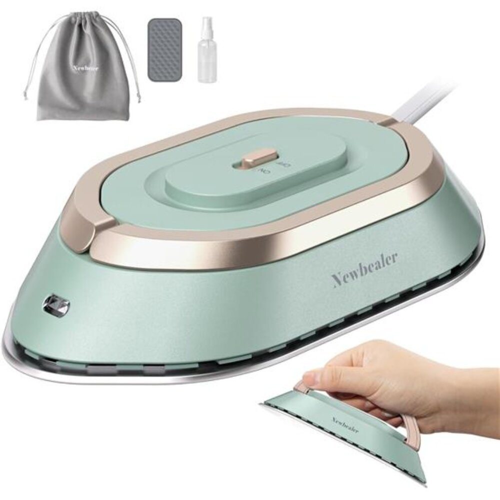 Travel Iron with Global Voltage, 100-240V Mini Dry Iron for Clothes